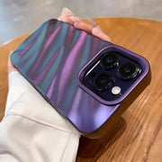 Purple Gloss Finish Wave iPhone Case