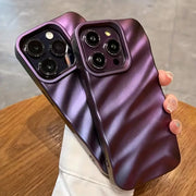 Purple Gloss Finish Wave iPhone Case