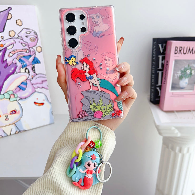 Cartoon Wonderland Case With Key Ring For Samsung S23 & S22