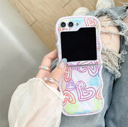 Cute Korean Rainbow Wavy Case for Galaxy Z Flip Series