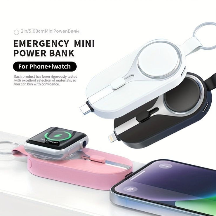 2 in 1 Mini Power Bank Keychain