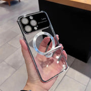 transparent 2-in-1 stand MagSafe logoview phone case