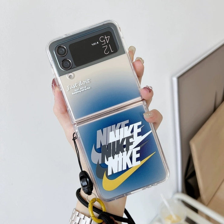 Trendy Swoosh Fashion Design Case For Galaxy Z Flip Series