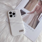 Timeless Elegance White Premium Leather Case