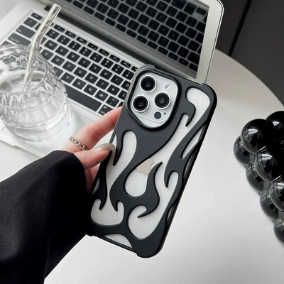 3D Flame Shockproof Protective Soft iPhone case