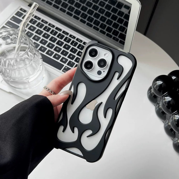 3D Flame Shockproof Protective Soft iPhone case