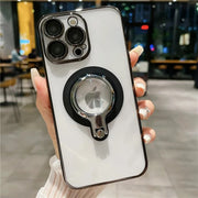 Luxury Clear 360° Rotating Stand Case For iPhone iPhone Series