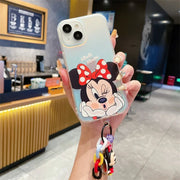 Cute Cartoon Phone Case for iPhone With Keychain