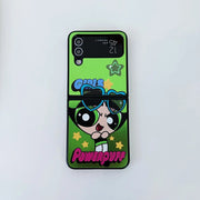 Cartoon Powerpuffs Girls with Bracelet Phone Case for Samsung Galaxy Z Flip Case