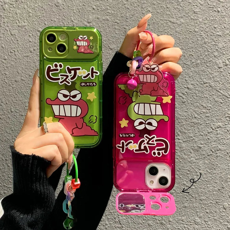 Cute Anime Cartoon Flip Mirror Clear Soft Case for iphone Series