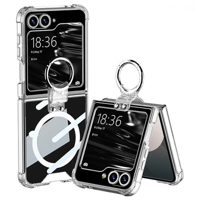 Samsung Galaxy Z Flip Series | Magsafe Clear Airbag Ring Phone Case