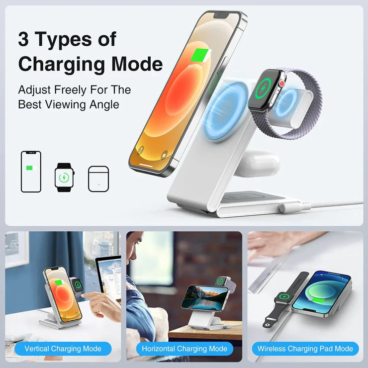 The ultimate 3 in 1 Magnetic Charging Station for iPhone