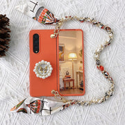 Bow Pearl Holder Scarf Amber Bracelet Chain For Samsung Galaxy Z Fold 3 5G