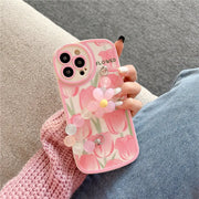 Cute 3D Flower Wrist Phone Chain  Case for iphone Series