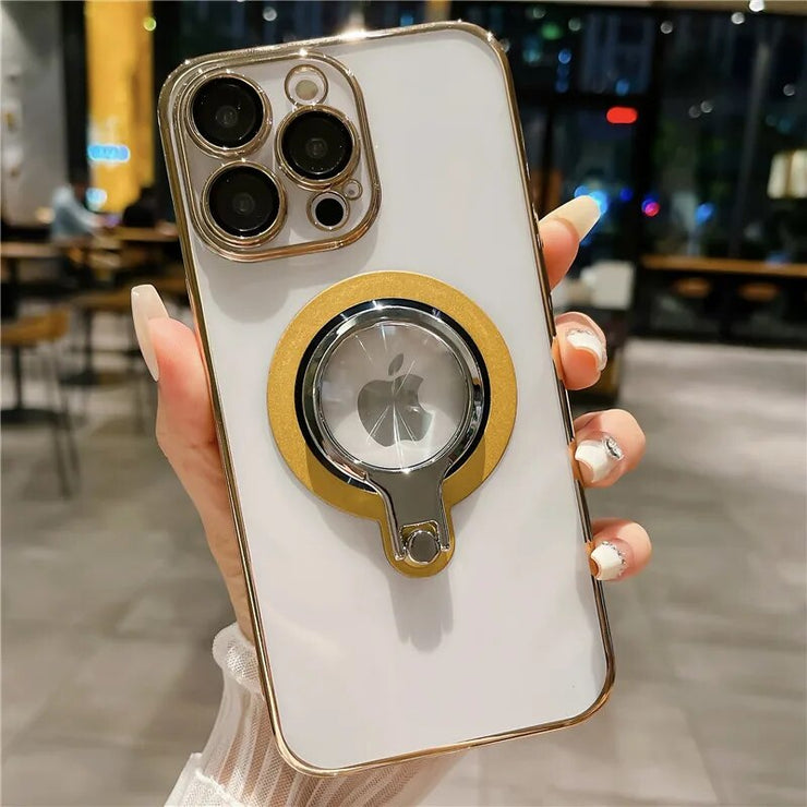 Luxury Clear 360° Rotating Stand Case For iPhone iPhone Series