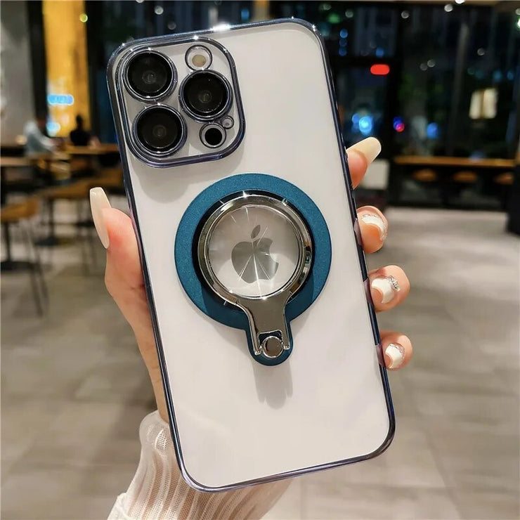 Luxury Clear 360° Rotating Stand Case For iPhone iPhone Series