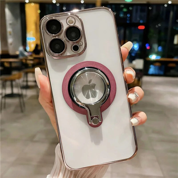 Luxury Clear 360° Rotating Stand Case For iPhone iPhone Series