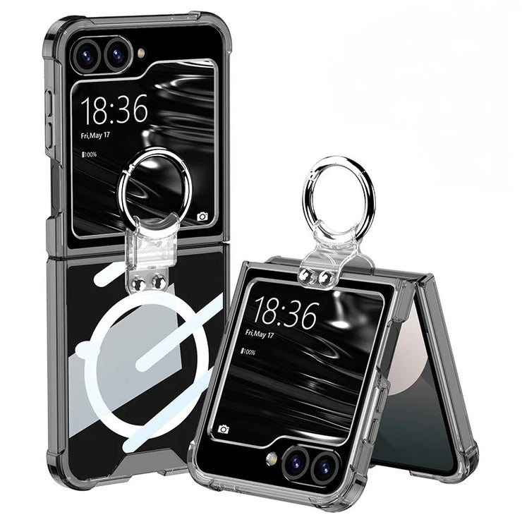 Samsung Galaxy Z Flip Series | Magsafe Clear Airbag Ring Phone Case