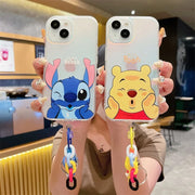 Cute Cartoon Phone Case for iPhone With Keychain