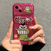 Cute Anime Cartoon Flip Mirror Clear Soft Case for iphone Series