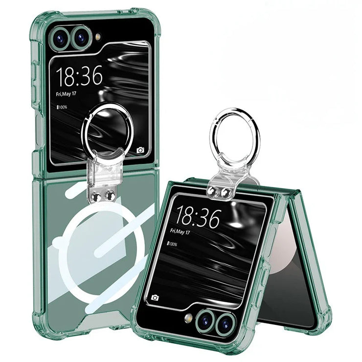 Samsung Galaxy Z Flip Series | Magsafe Clear Airbag Ring Phone Case