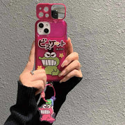 Cute Anime Cartoon Flip Mirror Clear Soft Case for iphone Series