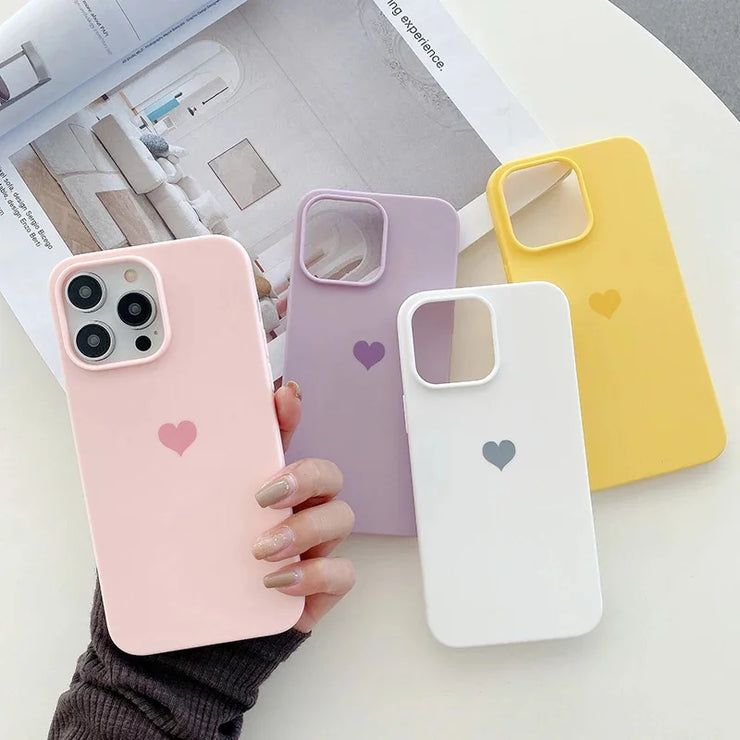 Summer  Candy Love Heart Soft Case For iPhone Series