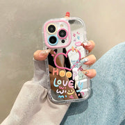 Lovely  Heart Mirror Phone Case For iPhone Series