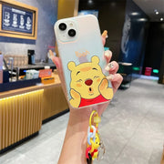 Cute Cartoon Phone Case for iPhone With Keychain