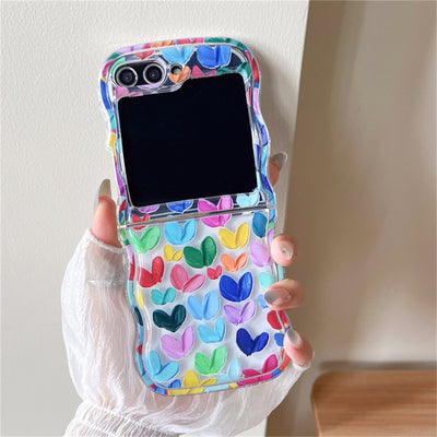 Cute Korean Rainbow Wavy Case for Galaxy Z Flip Series