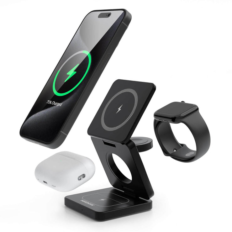 The Ultimate Portable 3-in-1 Wireless Charger