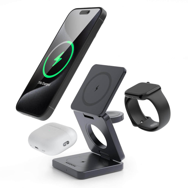 The Ultimate Portable 3-in-1 Wireless Charger